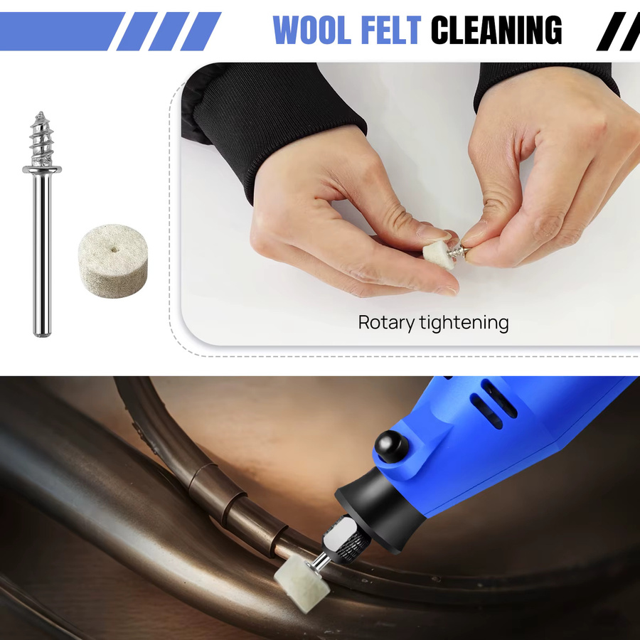 DayPlus Mini-Elektroschleifer Rotationswerkzeug in Blau mit 135 W Leistung, variable Geschwindigkeit 10000–32000 U/min und 252-teiligem Zubehörset für Holz, Metall und Bastelarbeiten - Bild 6