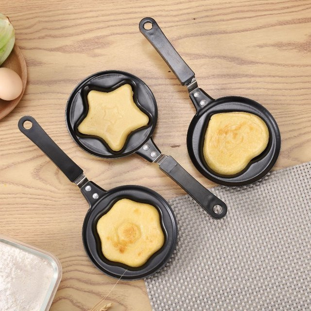Antihaft-Ei Pfanne in Schwarz für Omelett und Pfannkuchen mit 12 cm Durchmesser - Bild 1