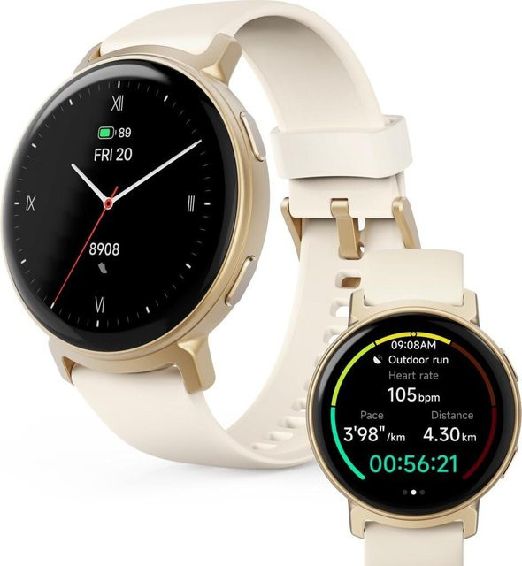 Hama Smartwatch Arion mit GPS, AMOLED Display und Telefonfunktion in Gold - Bild 1