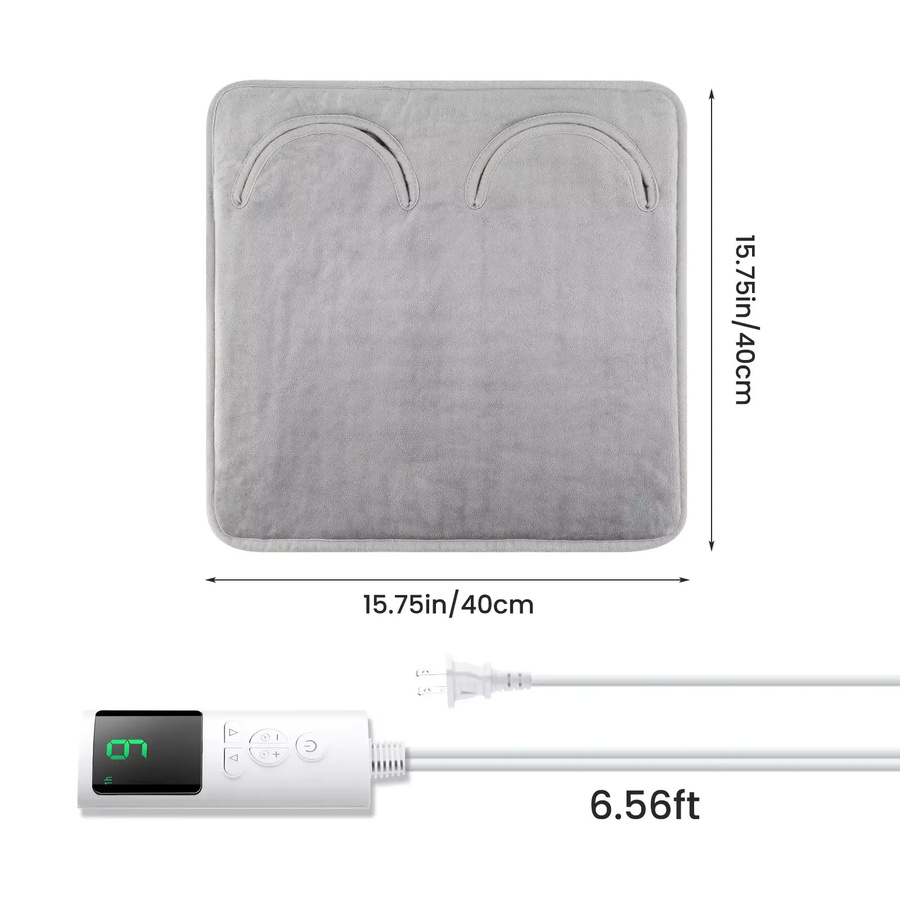AFDEAL Elektrische Fußwärmematte mit 9 Heizstufen und 4 Timer-Einstellungen, weiche und waschbare Heizmatte für Büro und Zuhause, B/T: 40 x 40 cm - Bild 6