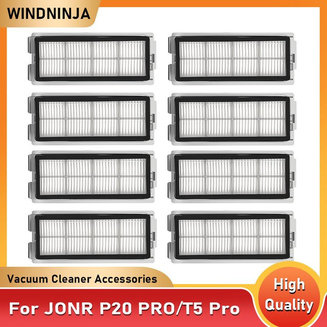WINDNINJA Waschbare Hepa-Filter Ersatzteile für JONR P20 PRO und JONR T5 Pro Roboter Staubsauger in Weiß - Bild 1