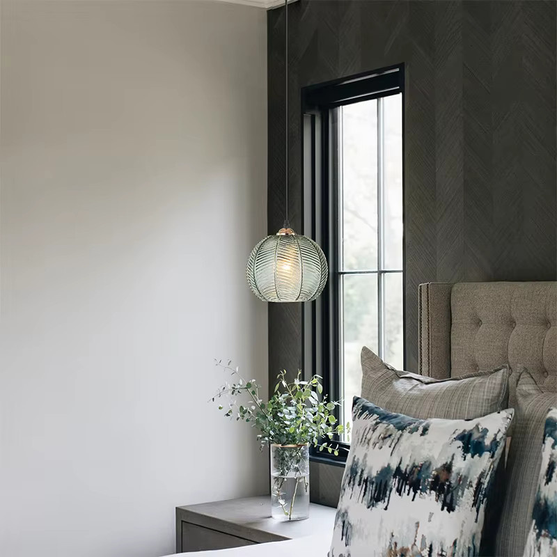 CETANT Nordic Glas Anhänger Leuchte in Mehrfarbig, Moderne Globe Pendelleuchte aus Glas für Wohnzimmer, Esszimmer und Schlafzimmer - Bild 3