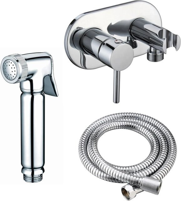 Stilform Design WC/Bidet Handbrause Unterputz Komplettset mit Einhebelmischer in Chrom - Bild 1
