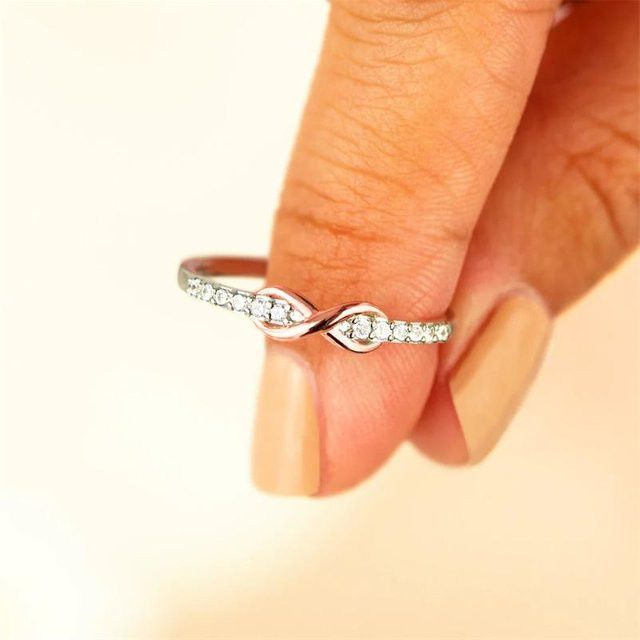 YIRAN Jewelry Ring, Kupfer, Roségold, Zirkonia, Damen - Bild 1