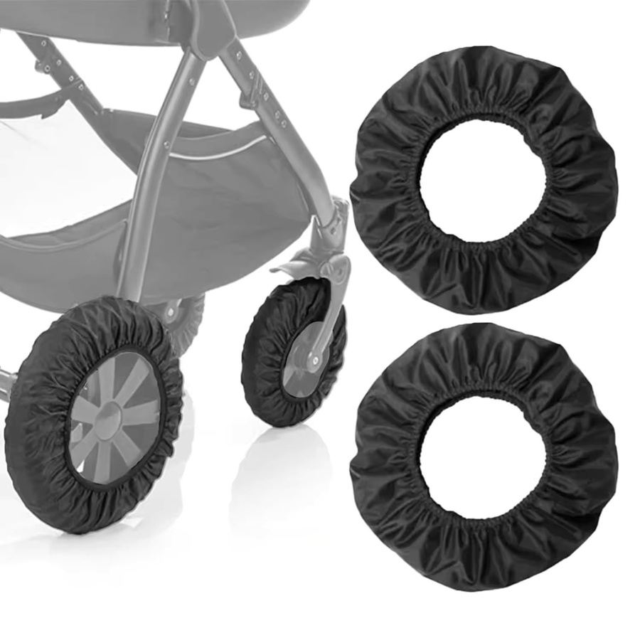 2-teiliges Staubschutzhüllen-Set für Kinderwagen und Rollstühle in Schwarz - Bild 2