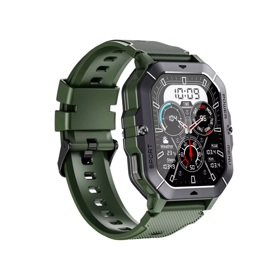 LEADOYS C28 Smartwatch mit AI-Sprachsteuerung, Herzfrequenzmessung und Schlafüberwachung, 2,02 Zoll HD Touchscreen, Farbe: Grün - Bild 5