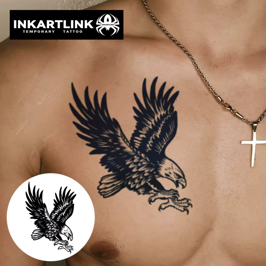 Temporärer Adler-Tattoo-Aufkleber, wasserfest, semi-permanent - Bild 2