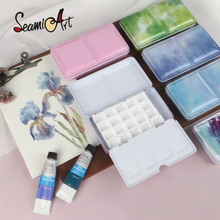 SeamiArt Faltbare Aquarell-Farbbox aus Metall für Aquarellmalerei - Bild 2