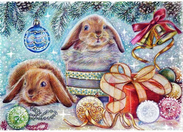 FIYO Diamantmalerei Set mit Weihnachtsmotiv in Grau und Multicolour, B/H: 20 x 30 cm - Bild 1