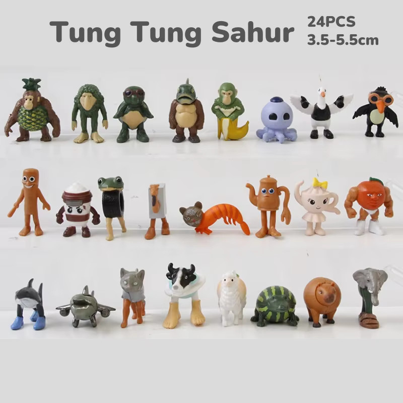 24er Set Bilibili Tung Tung Sahur Actionfiguren aus PVC in Mehrfarbig als Sammlerstücke - Bild 2