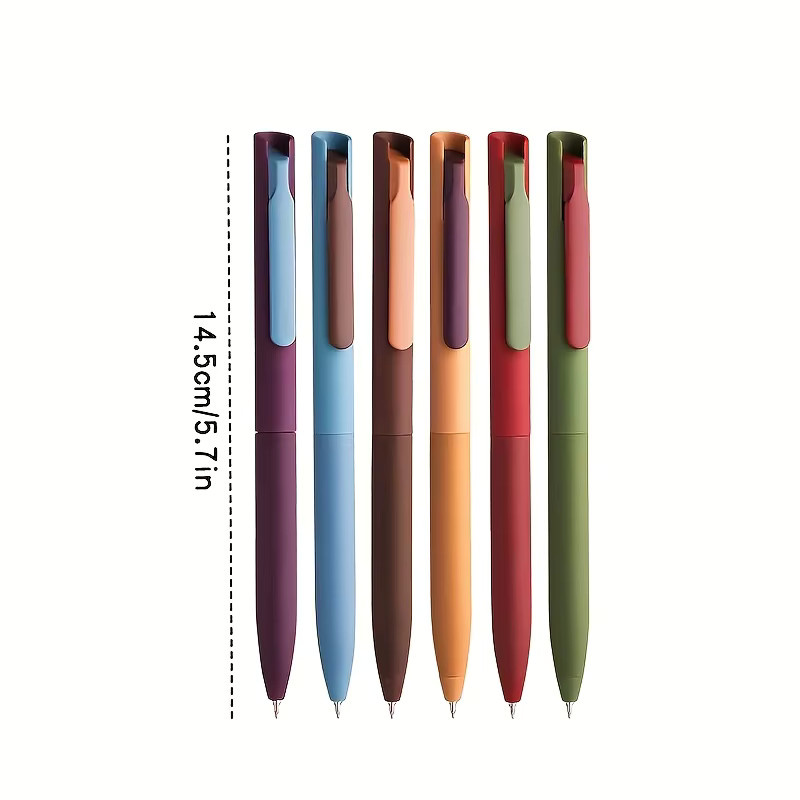 6-teiliges Set Gelstifte in Multicolour mit Druckknopf und ST-Spitze für glattes, schnelltrocknendes Schreiben - Bild 3