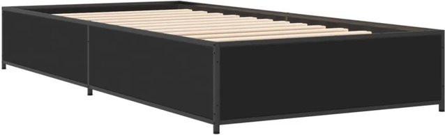 vidaXL Bettgestell Schwarz aus Holzwerkstoff und Metall B/T/H: 100-120 x 200 x 101,5 cm - Bild 1