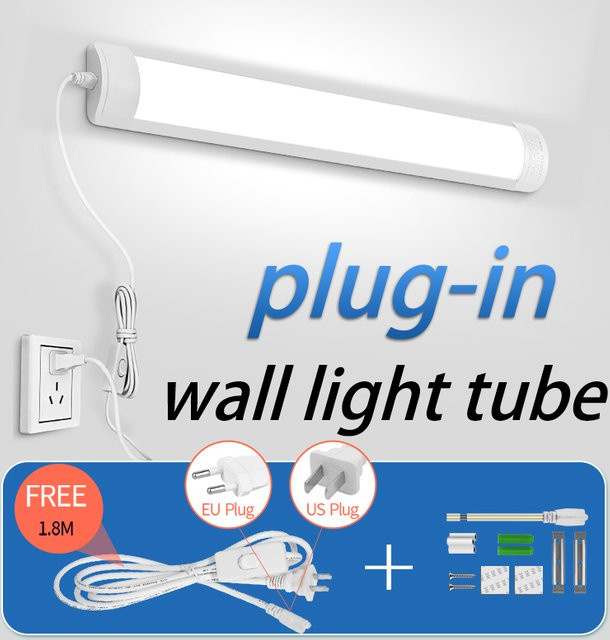 LANGYUE LED-Lichtröhre in Weiß für Schreibtisch, Küche und Schrankbeleuchtung - Bild 1