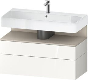 Duravit Waschtischunterschrank Qatego in Weiß, Wandhängend, B/T/H: 99 x 47 x 59 cm - Bild 1