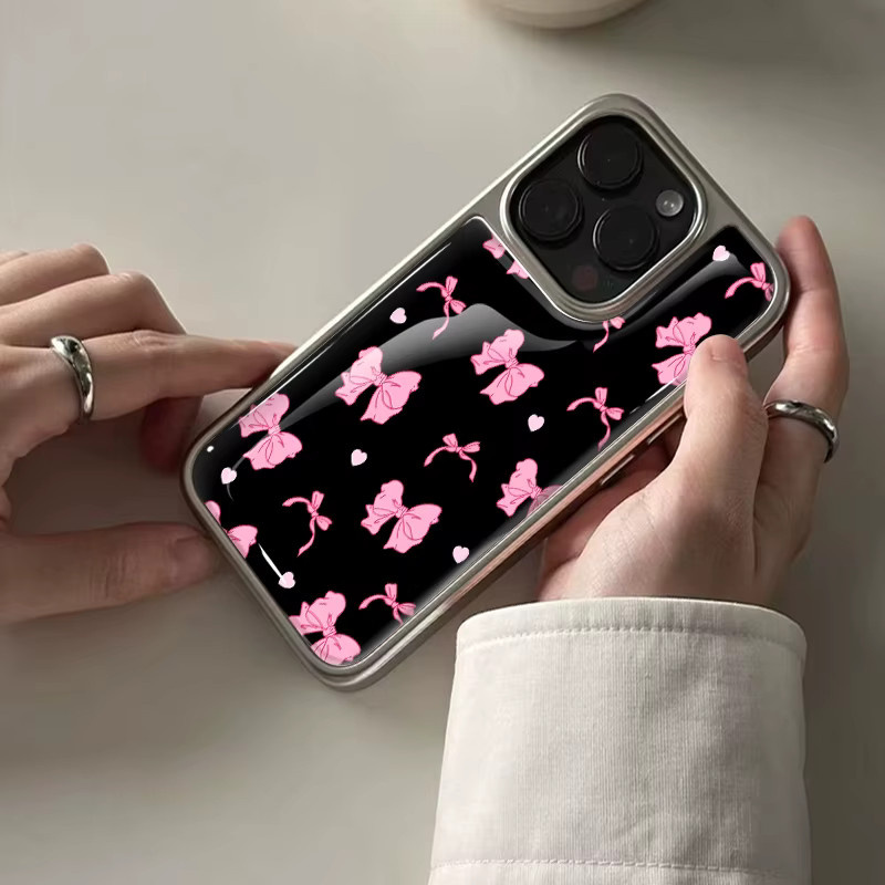 DecoPhone Handyhülle mit Prinzessin Schleife und Hydrogel-Rückplatte in Silber für iPhone 17 16 15 14 Pro Max - Bild 4