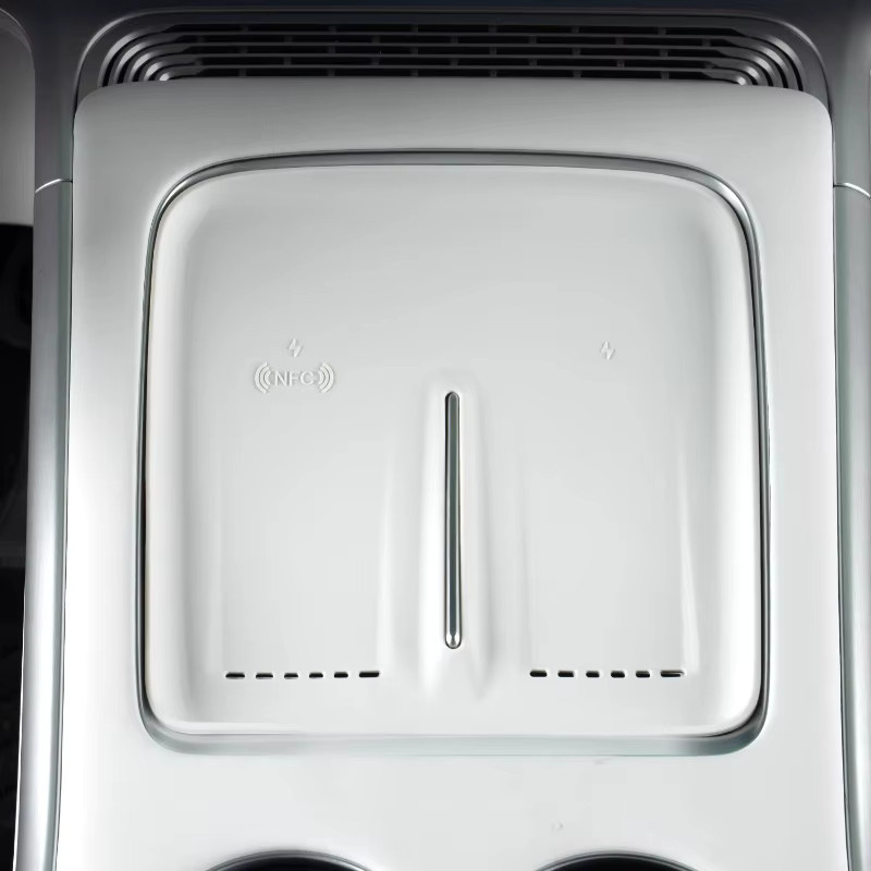 SHUN SOON Silikon Pad für Xpeng G9 Wireless Charging Panel, staubdicht und rutschfest, Farben: Grau oder Weiß - Bild 5