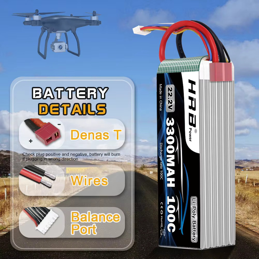 HRB Lipo Batterie 22,2 v 3300MAH 100C, mit XT60 Stecker - Bild 4