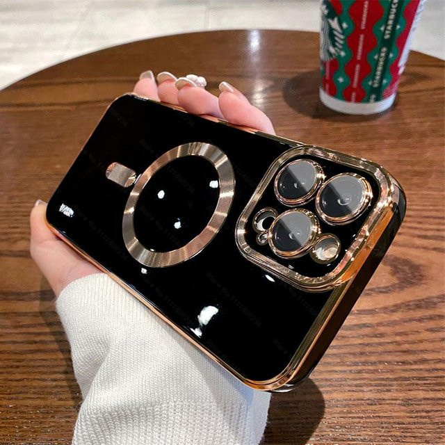 MagSafe Magnetische Schutzhülle für Apple iPhone 11 bis 15 Pro Max in Schwarz - Bild 1