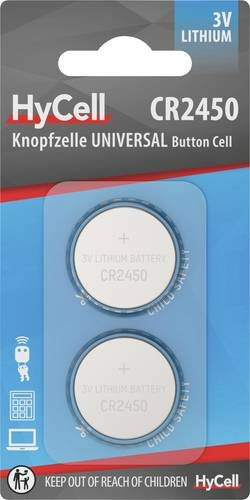 HyCell Lithium Knopfzelle CR2450 3V Silber 2er Blister - Bild 1