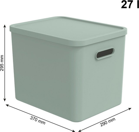 Rotho Babydesign Aufbewahrungsbox KAYO stapelbar, grün, 29 l, BPA-frei, aus recyceltem Kunststoff