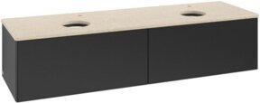 V&B Waschtischunterschrank Antao mit Beleuchtung, Blau lackiert, B: 160 cm, T: 50 cm - Bild 1