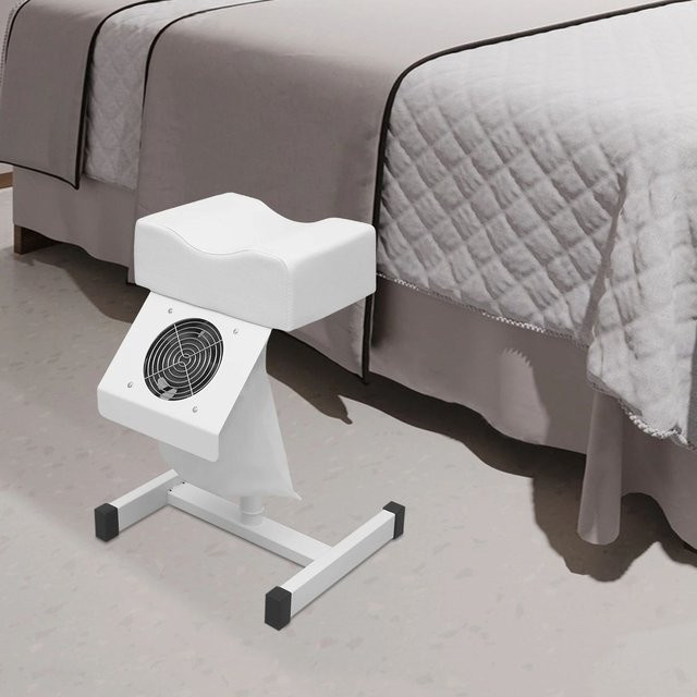 Bymaocar Pediküre-Hocker in Weiß mit integrierter Staubabsaugung und höhenverstellbarer Fußpflege-Massage-Funktion für das Nagelstudio - Bild 1