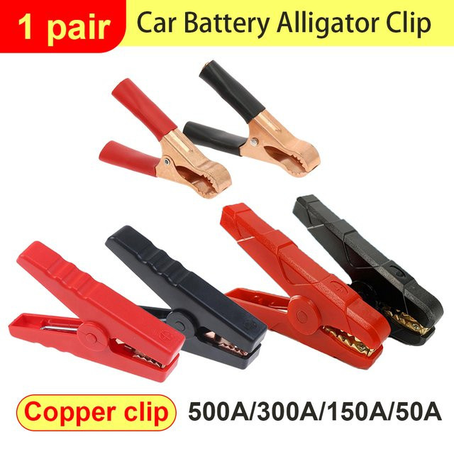 Batterie-Messleitung mit Krokodilklemmen in Rot für Auto und Caravan zur Strommessung und zum Testen von Batterien - Bild 1