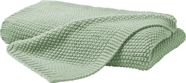 Vario Strickdecke aus Polyacryl in Grün, B/T: 170 x 130 cm - Bild 1