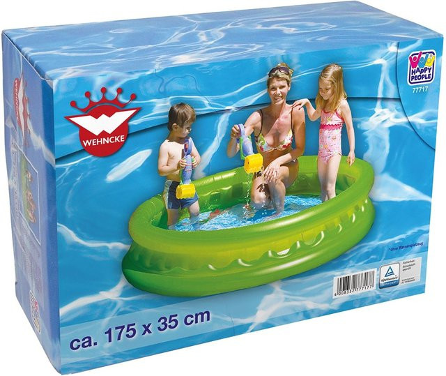 Happy People Pool Galaxy aufblasbarer quadratischer Pool in Grün, B/T/H: 175 x 175 x 35 cm - Bild 1