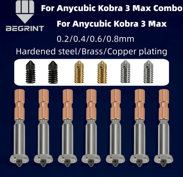 Anycubic Upgrade-Düse für Kobra 3 Max Hotend aus gehärtetem Bimetall-Stahl - Bild 1