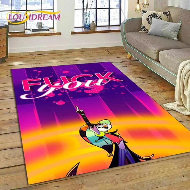 JGJG Motiv-Teppich Helluva Boss Blitzo und Hazbin Hotel für Wohnzimmer und Schlafzimmer, Mehrfarbig, B/T: 60 x 40 cm - Bild 1
