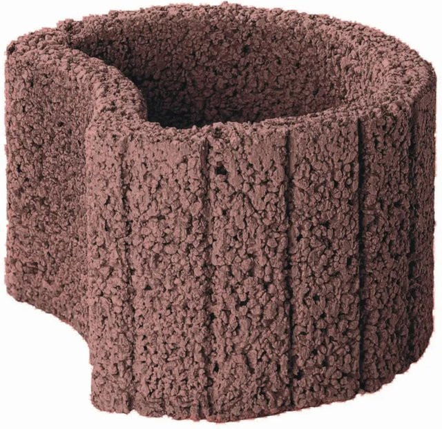 Pflanzring aus Leichtbeton in Braun, B/H: 35 x 20 cm - Bild 1