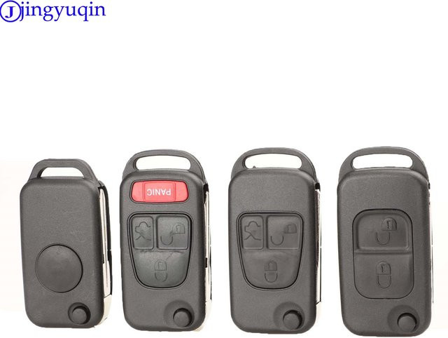 Jingyuqin 10er Set Klappdeckel Schlüsselhülle für Mercedes Benz B200 A160 W124 W202 W210 in Schwarz - Bild 1