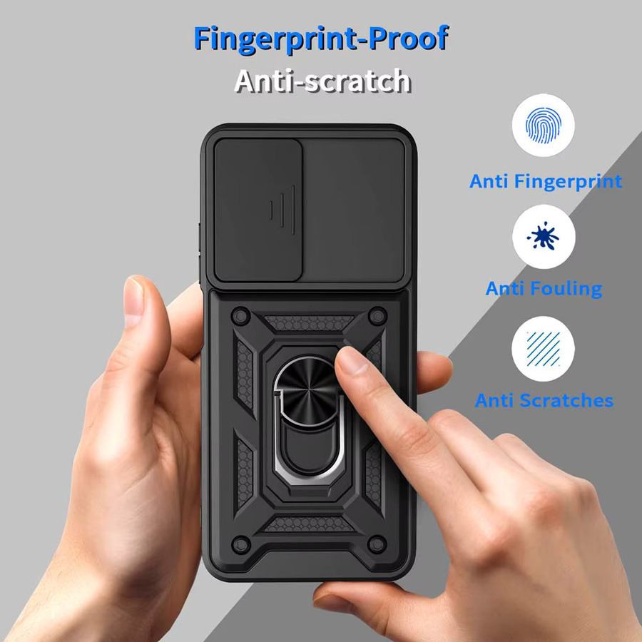 Xiaomi Stoßfeste Schutzhülle mit Magnetischem Ring für Mi 13T, 12T, 11T, 10T Pro und Mi 12T in Schwarz - Bild 3