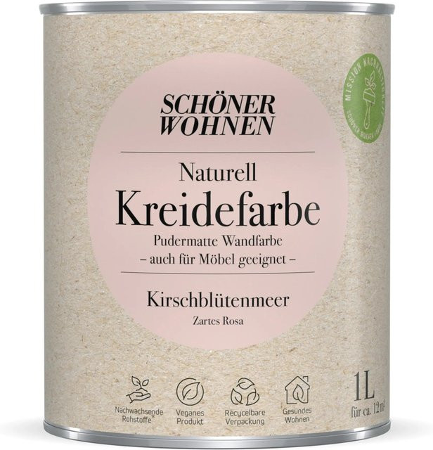 Schöner Wohnen Kreidefarbe Naturell Kirschblütenmeer in Pink und Multicolour - Bild 1