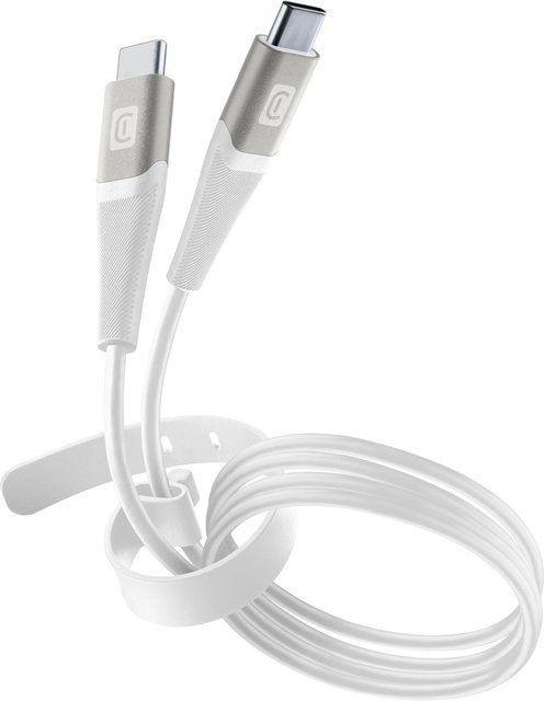 CellularLine Pro+ USB Typ-C auf Typ-C Datenkabel, Weiß, Länge: 1,2 m - Bild 1