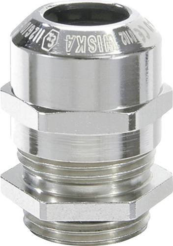 Wiska Kabelverschraubung mit Zugentlastung und Dichtung M50 aus vernickeltem Messing in Silber, 10 Stück - Bild 1