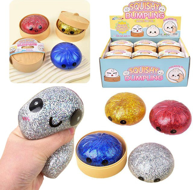 Bandai Squishies Dumpling Bun Spielzeug, weicher TPR-Teigball - Bild 1