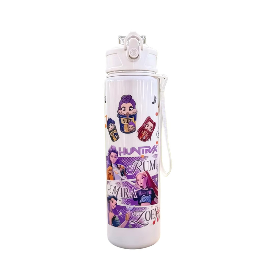 Hasbro Cartoon-Wasserflasche für Mädchen in Blau, auslaufsicherer Sport-Wasserbecher mit Flip-Verschluss, 750 ml - Bild 4