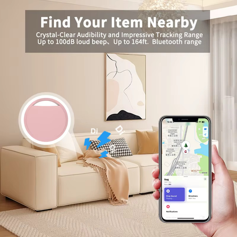 Beyond Bluetooth Range Tracking Tracker Fernfinder für Apple Find My Voice Locate in Blau - Bild 2