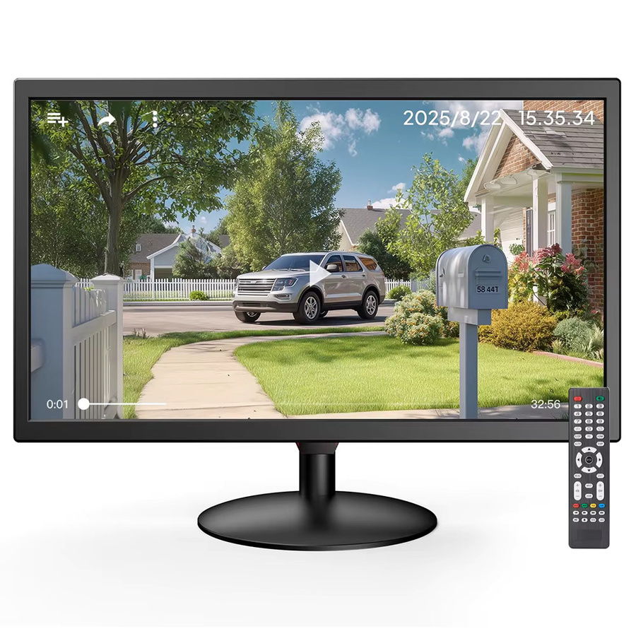 Eyoyo Desktop-Monitor 21,5 Zoll Full HD 1920 x 1080p 75 Hz in Schwarz mit HDMI, VGA, AV, BNC und USB Anschlüssen sowie integrierten Lautsprechern für CCTV-NVR - Bild 7