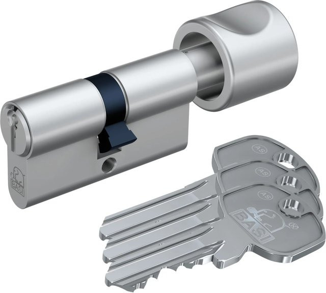 BASI Profil-Knaufzylinder in Silber, Gleichschließend, K35/45 mm - Bild 1