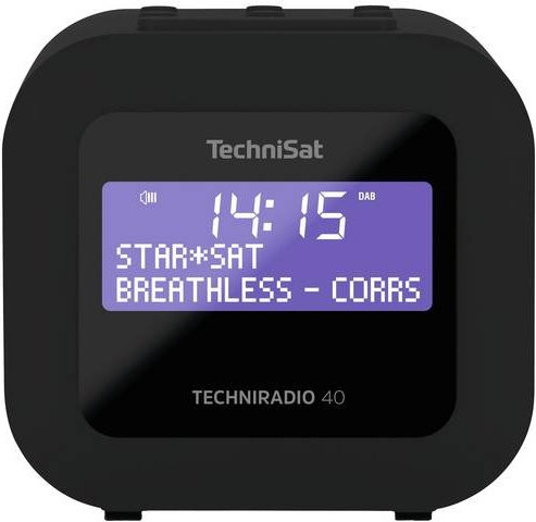 TechniSat TECHNIRADIO 40 Taschenradio DAB+ und UKW mit Weckfunktion und Lautsprecherbox, Schwarz - Bild 1
