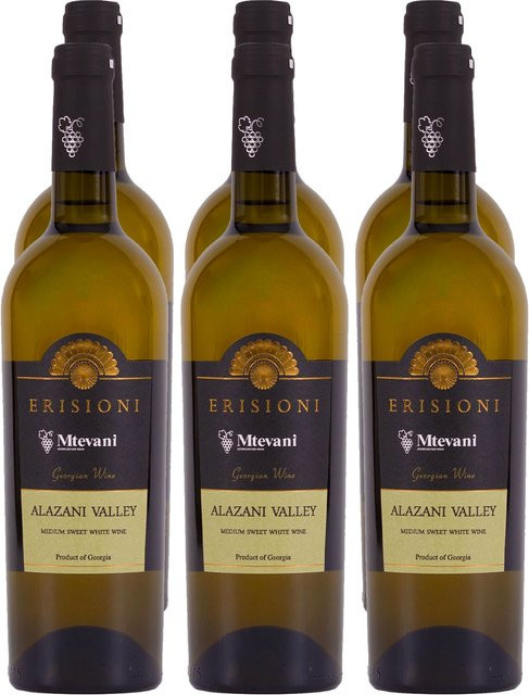 Mtevani ERISIONI Alazani Valley, lieblich, Weißwein, 2024, 6 x 0,75 l - Bild 1