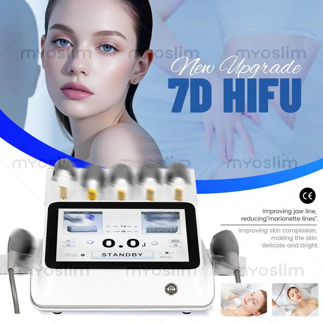 MYOSLIM 7D HIFU Ultraschallgerät, RF-Radiofrequenz-EMS, Weiß, Unisex - Bild 1