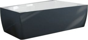 Hoesch Badewanne iSENSI Trapez asymmetrisch in Anthrazit, Rechtsausführung, B/T: 180 x 140 cm - Bild 1