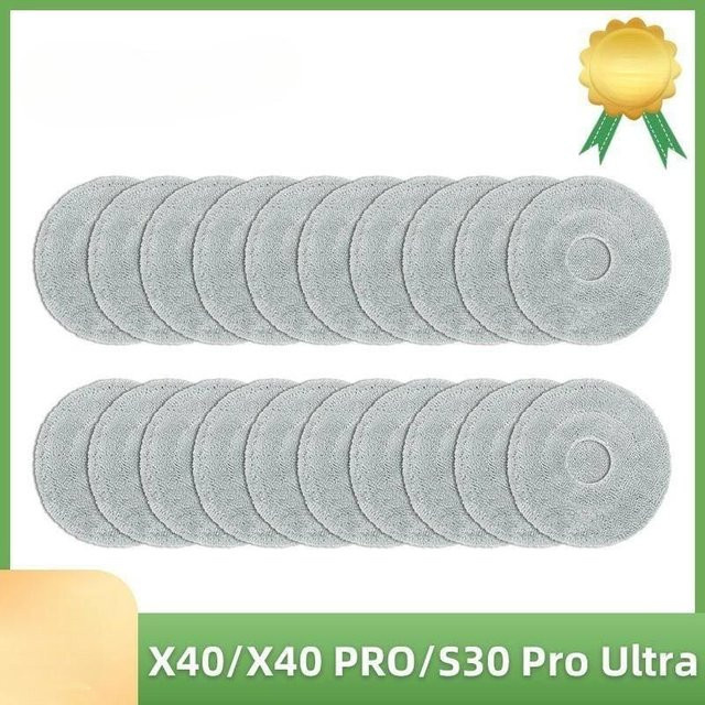 Dreame Zubehör Set für Saugroboter X40, X40 Pro, X40 Ultra und S30 Pro Ultra in Weiß mit Rollbürste, Hauptseitenbürste, Abdeckung, Filter, Mopphalterplatte, Staubbeutel und 20 Mop Cloth - Bild 1