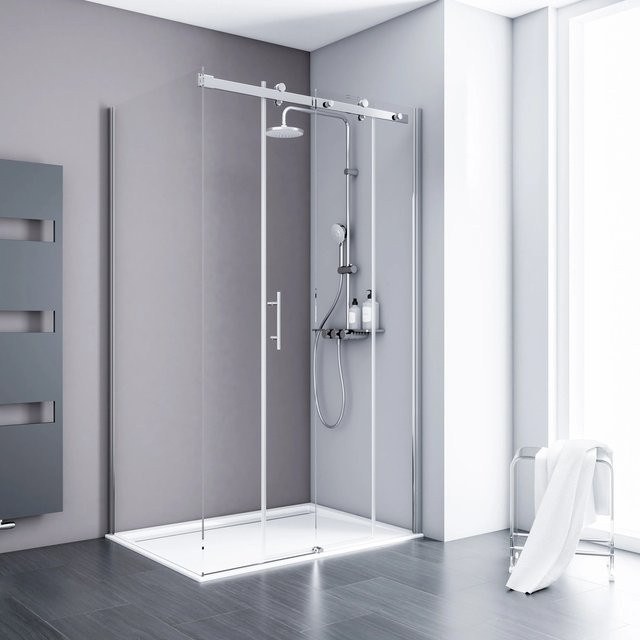 Schulte Gleittür Alexa Style 2.0 mit Seitenwand, transparent, B/T/H: 120 x 90 x 200 cm - Bild 1