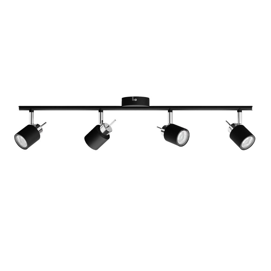 Philips Spot Meranti 4-flammige LED-Deckenleuchte in Schwarz mit GU10 Fassung und verstellbaren Strahlern - Bild 2