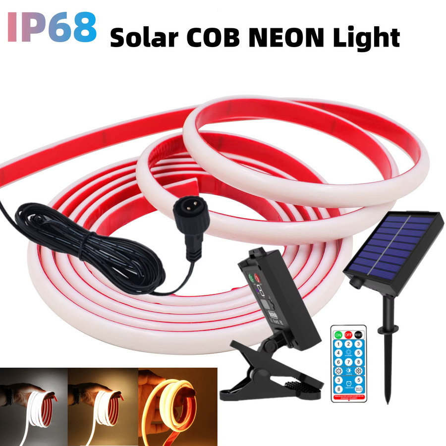 HEGEHE COB Solar LED Streifen Licht IP68 Unterwasser Flexibles Silikon Band in Weiß für Schwimmbäder mit 12V - Bild 6
